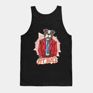 Pit bull dog boss Tank Top